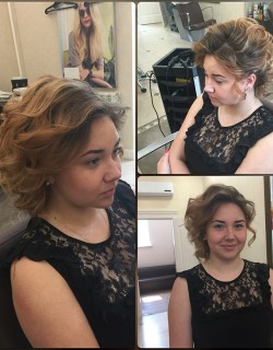 Укладання на середні, короткі і довгі волосся в Красноярську ціни і фото - салон vs