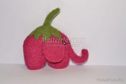 Felting - căpșuni de elefant