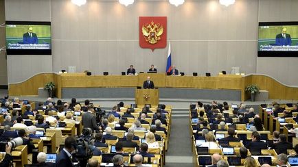 Vladimir Putin a vorbit în sesiunea plenară a Dumei de Stat • Președintele Rusiei