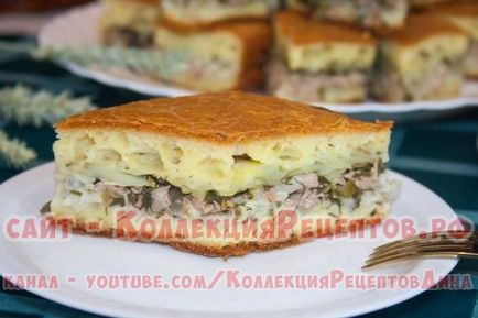 Tölthető torta hal és a burgonya, ízletes tésztareceptben tejfölös, receptek gyűjteménye (zselés torta majonéz) Tölthető torta hal és a burgonya, finom tejfölös tészta recept, recept gyűjtemény