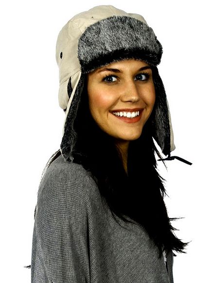 Femei de pălărie-earflaps, pălărie de blană pentru femei