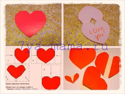 10 idei de Valentine pentru copii din hârtie cu o fotografie - viața mea