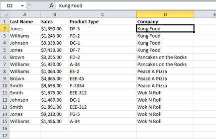 300 Exemple de structurare a datelor Excel