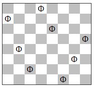8 dáma egy sakktábla - 12 döntéseket - sakk Online