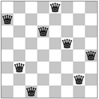 8 ферзів на шахівниці - 12 рішень - шахи онлайн