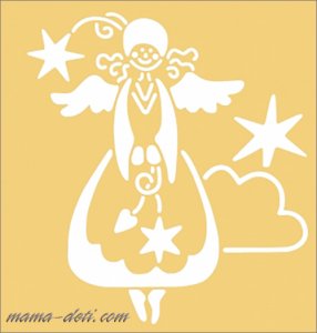 Ангели з паперу, трафарети для вікон - журнал для мам і дітей