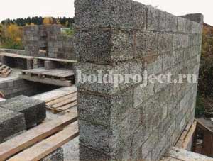 Wood-бетонни блокове с ръце - opilkobetona на производствения процес