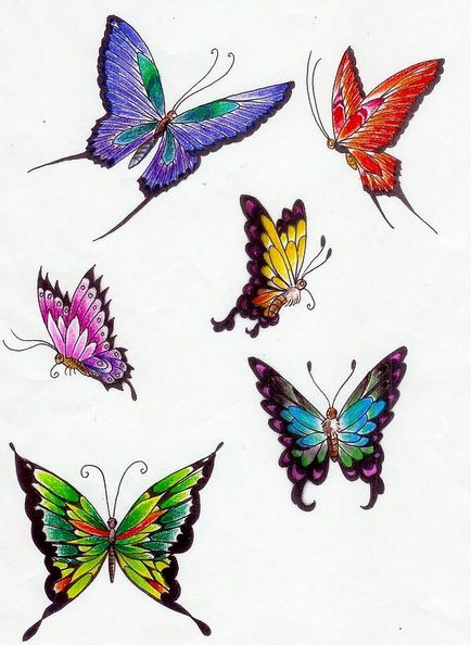 Fluturi - №1 în schițele tatuajelor, tragem la comandă, galerie foto 10gb, idei de tatuaje