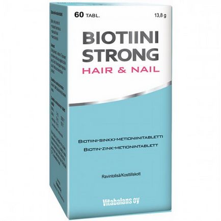 Біотин для нігтів і волосся biotiini strong 60 таблеток vitabalans