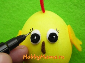 Csirke kézműves tojás húsvétra, hobbymama (húsvéti csibe nemezből) Csirke kézműves tojás húsvétra, hobbymama