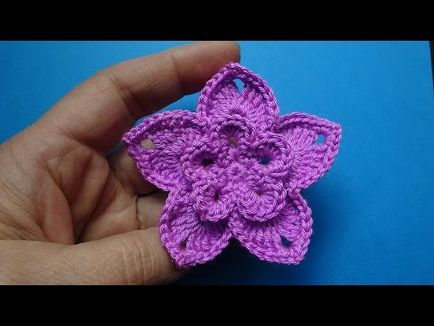 Квітка яблуні в'язання гачком урок 11 how to crochet flower на