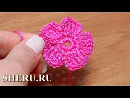 Квітка яблуні в'язання гачком урок 11 how to crochet flower на