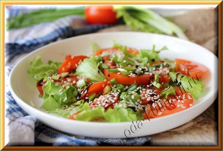 Дієтичний салат з помідорами і кунжутом, ода кулінарії