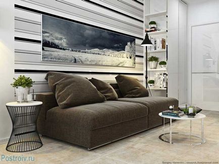 Design stúdió lakás az európai stílus (egy szoba) Design stúdió lakás az európai stílus