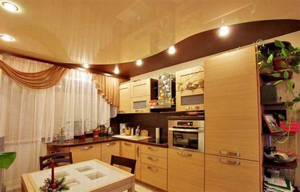 Дизайн стелі для кухні - красиві ідеї, як правильно вибрати колір, гідності багаторівневих