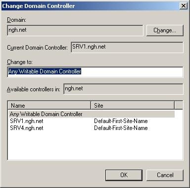 Sistemul de manager de sistem Exchange și selectarea controlerului de domeniu