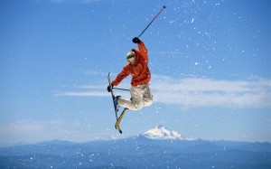 Fotografie de oameni pe schi alpin și snowboarding, să ia o fotografie