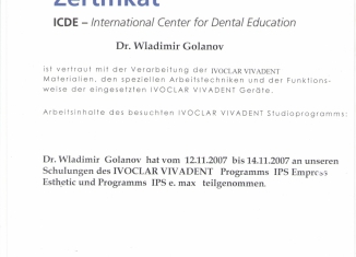 Golan Vladimir Vyacheslavovich - fogorvos-sebész, implantológus, Gnatológia - Dental
