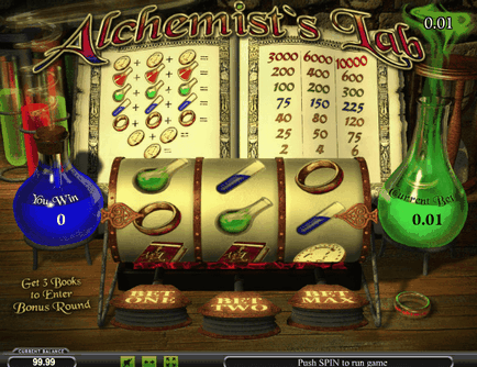 Slot Machine alchimii de laborator (Alchemist de laborator) juca on-line