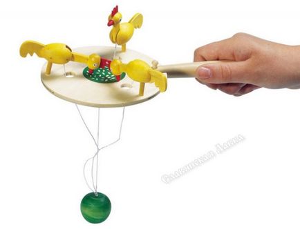 Іграшка - курочки клюють зерно, російська народна іграшка