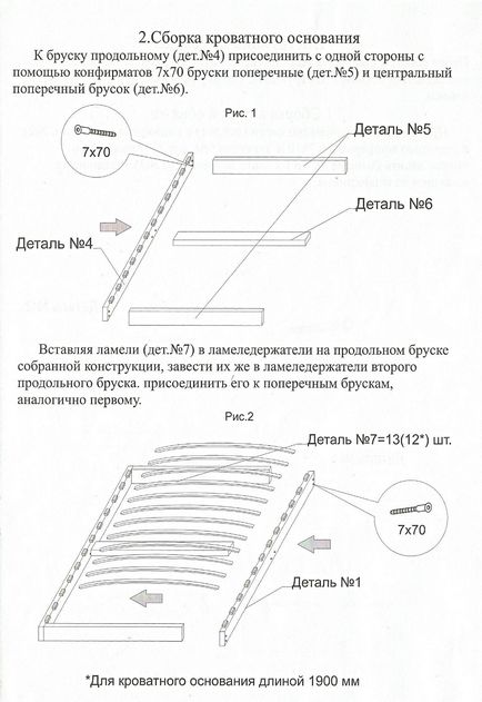 Інструкція по збірці ліжка етюд, соната, акорд інтернет-магазин «»