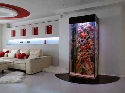 Interiorul apartamentelor cu fotografie de acvariu - un acvariu în interior (fotografie) al casei tale