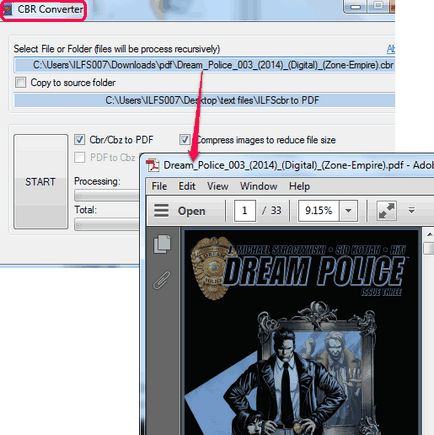 Cum se convertesc cbr în pdf