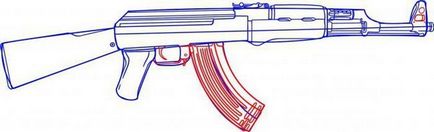 Cum de a atrage ak-47 în creion, să luăm în considerare toate etapele