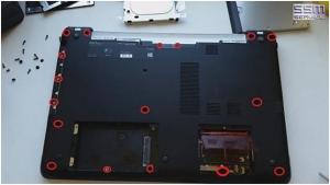 Hogyan szétszedni laptop Sony Vaio svf152, én tiszta, és cserélje ki a termikus zsír