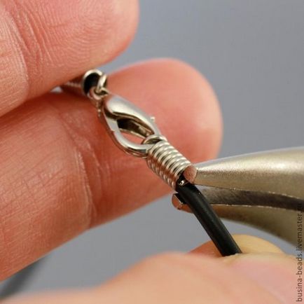 Як закріпити шнур в кінцевик пружинці - ярмарок майстрів - ручна робота, handmade