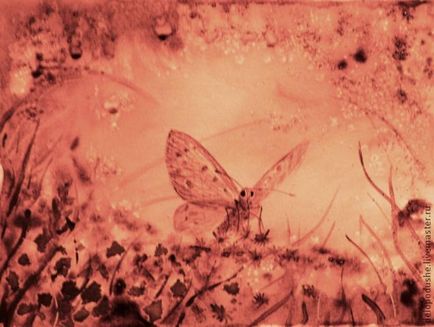 Кавовий малюнок на папері метелик - ярмарок майстрів - ручна робота, handmade