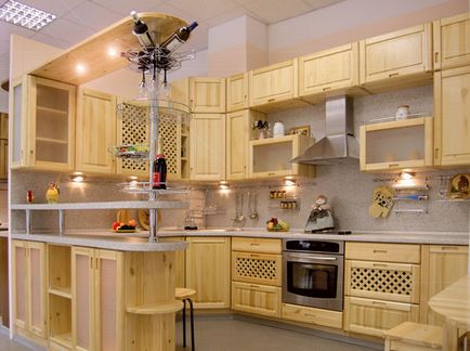 Кухні з сосни, фасади, повністю дерев'яні, переваги, гарнітури, все про дизайн та ремонт будинку