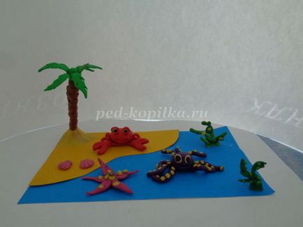 Ліплення «морські мешканці» з пластиліну для дітей поетапно з фото
