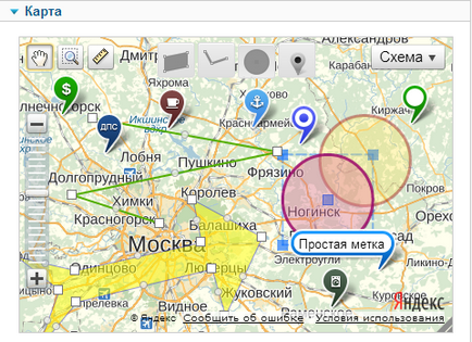 Modul Yandex Maps konstruktora joomla - szól web design