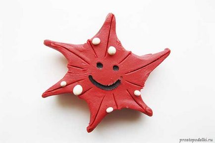 Starfish de plasticine, doar meșteșuguri