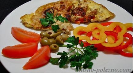 Omelet cu pui și legume, gustos și util (vip)