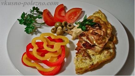 Omelet cu pui și legume, gustos și util (vip)