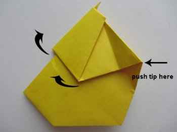 Origami pui de paste - obiecte de artizanat interesante