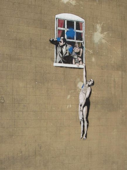 Selecția celor mai bune lucrări ale misteriosului Banksy (15 fotografii)