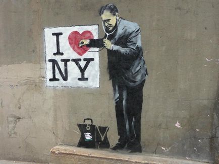 Selecția celor mai bune lucrări ale misteriosului Banksy (15 fotografii)