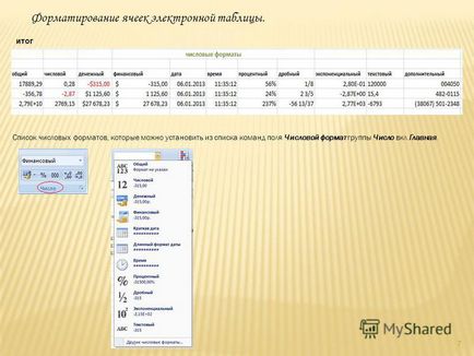 Презентація на тему форматування осередків електронної таблиці