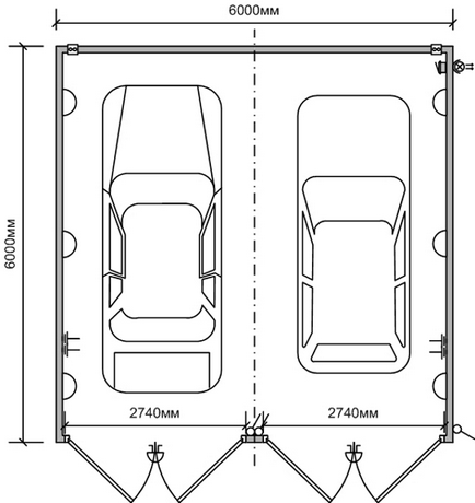 Proiectul unui garaj pentru două mașini
