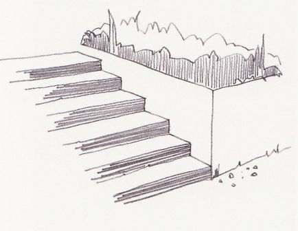 Tervezés kerti lépcső