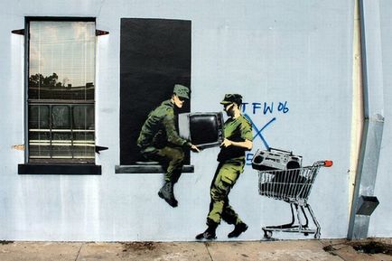 Banksy munkái (Banksy) (106 fénykép szöveg)