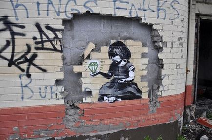 Banksy munkái (Banksy) (106 fénykép szöveg)