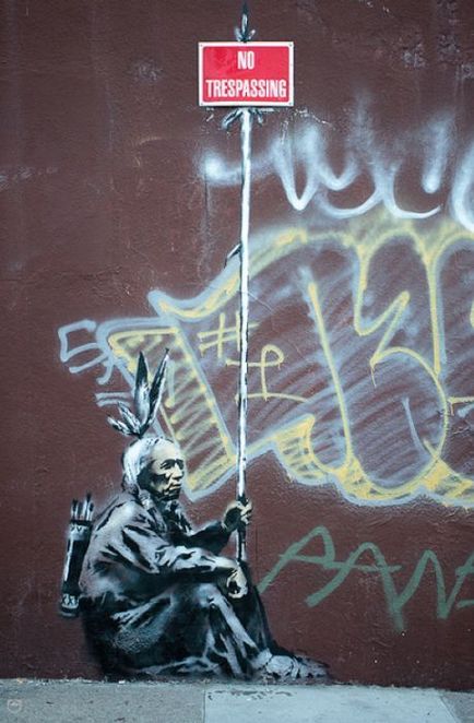 Banksy munkái (Banksy) (106 fénykép szöveg)