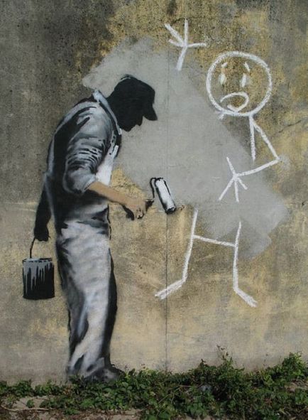 Banksy munkái (Banksy) (106 fénykép szöveg)