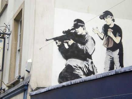 Banksy munkái (Banksy) (106 fénykép szöveg)