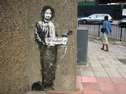 Banksy munkái (Banksy) (106 fénykép szöveg)