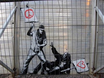 Banksy munkái (Banksy) (106 fénykép szöveg)